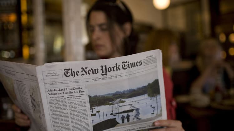NYT CEO: In a few years, I suspect digital revenue will surpass print 
