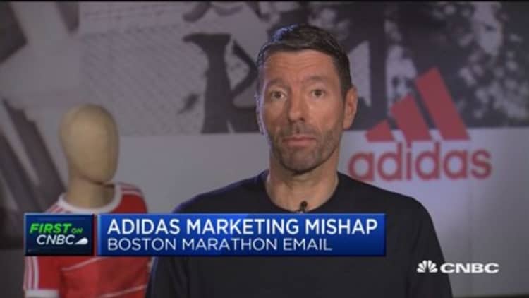 Opnemen Meisje Plantage Adidas CEO: I hope customers forgive us for our Boston Marathon email