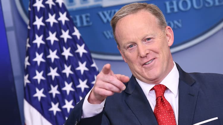 Spicer interviewing to replace himself as spokesman?