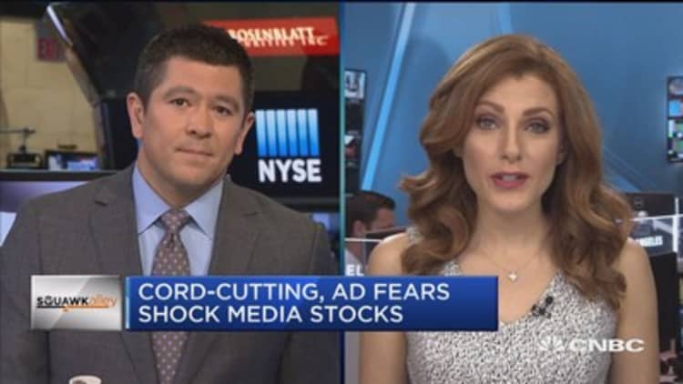 Cord-cutting, ad fears shock media stocks