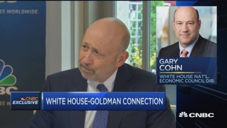 Blankfein: I have a sense of pride for Goldman alums in administration