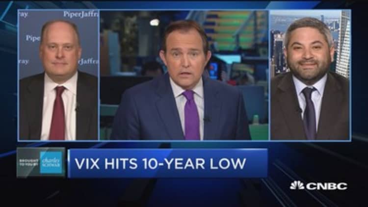Trading Nation: VIX hits 10-year low