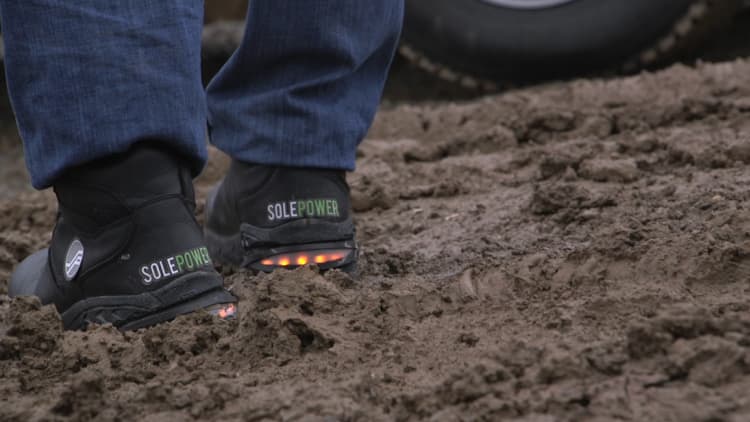 SolePower's smart work boots generate power with each footstep and can track a worker's every move