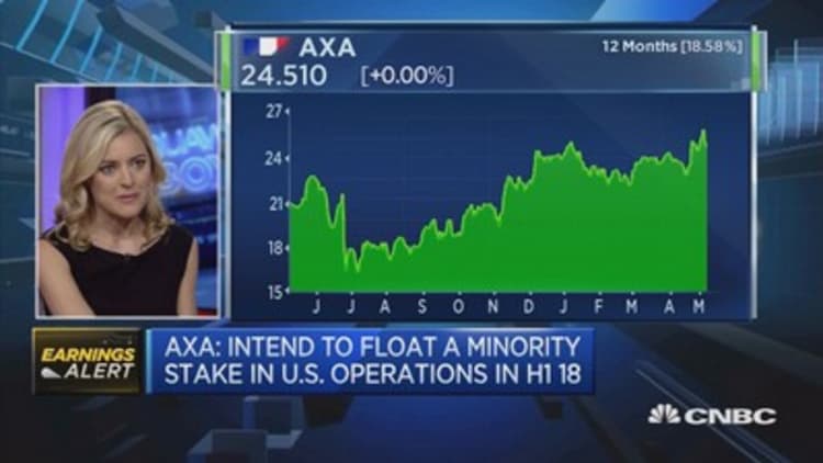 AXA: Intend to float a minority stake in US operations in 2018