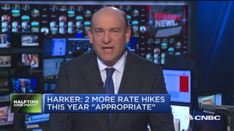 Two more rate hikes this year is 'appropriate': Philly Fed president
