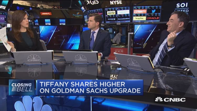 Tiffany shares are higher on Goldman Sachs upgrade