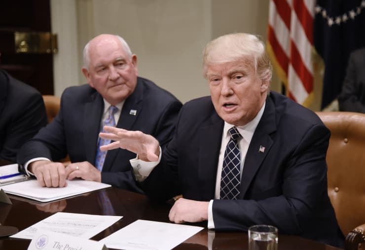 GS: Donald Trump roundtable with farmes Sonny Perdue Agriculture Secretary 170425