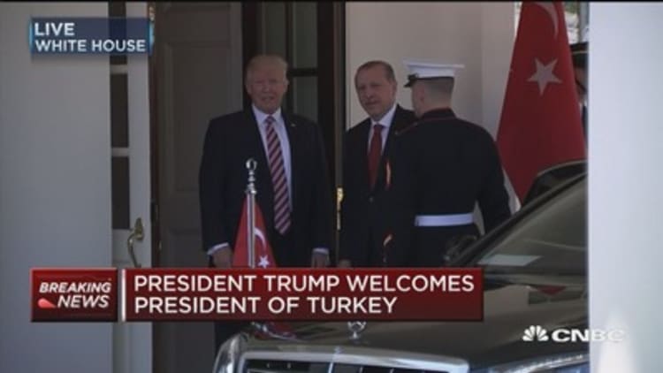 President Trump welcomes president of Turkey to White House