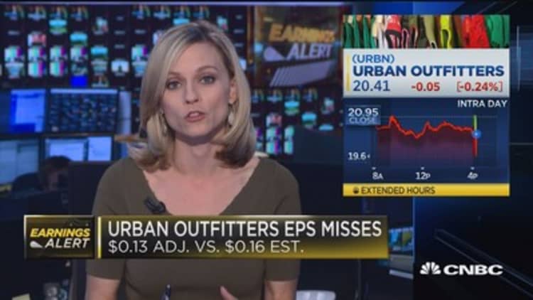 Urban Outfitters misses on top line