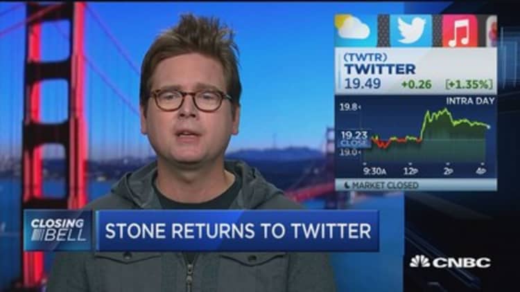 Stone returns to Twitter