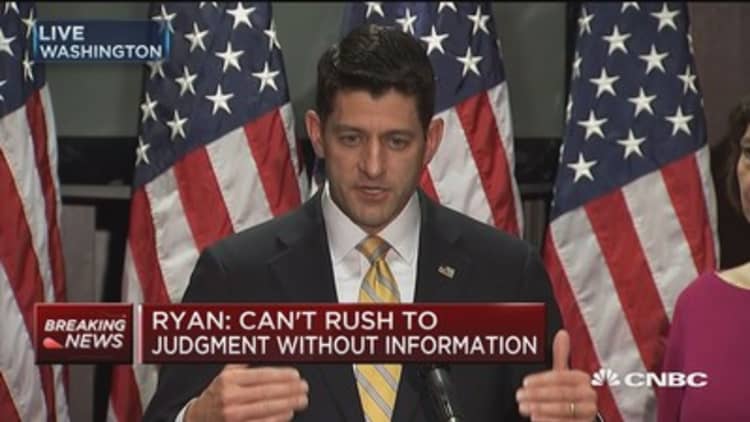 Ryan: There are a lot of politics being played