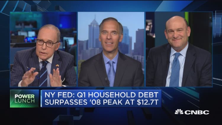 Household debt surpasses 2008 peak: NY Fed