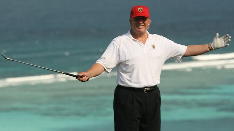 Golfers say Trump has the best game of any president