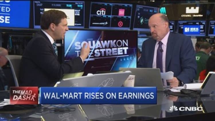 Cramer: Amazon might need physical stores to compete with Wal-Mart on food