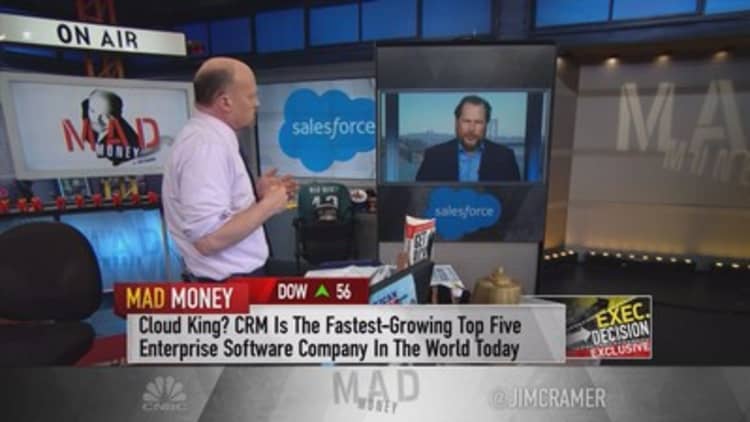 Salesforce CEO Marc Benioff says his company is 'crushing Oracle'