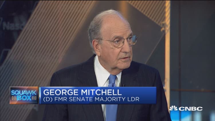 Trump's Middle East peace efforts 'positive': George Mitchell