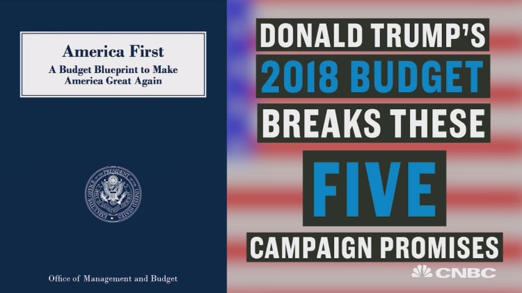 Donald Trump's budget breaks these five campaign promises
