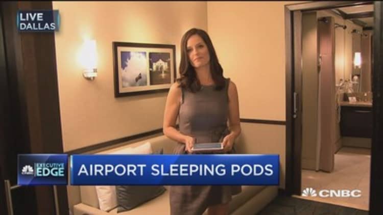 Tired and cranky at the airport? Minute Suites offers tired travelers a place to 'chill'
