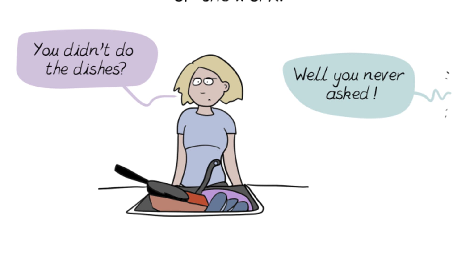 Cartoon uses work terms to explain to men why their wives are unhappy