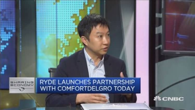 Ride-sharing firm Ryde partners with Singapore's largest taxi company to take on Uber, Grab