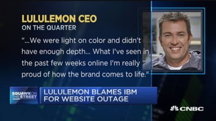 Lululemon blames IBM for website outage