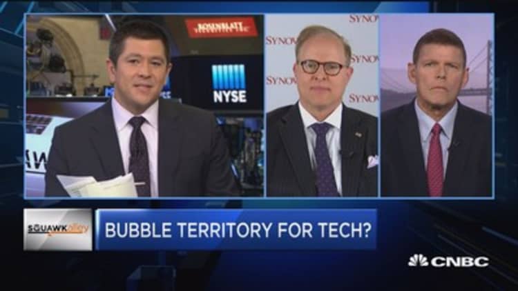 Bubble territory for tech?