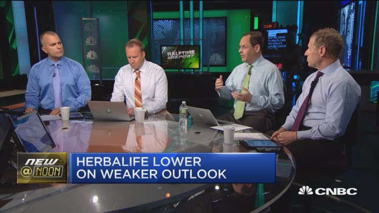 Herbalife shares lower on weaker outlook