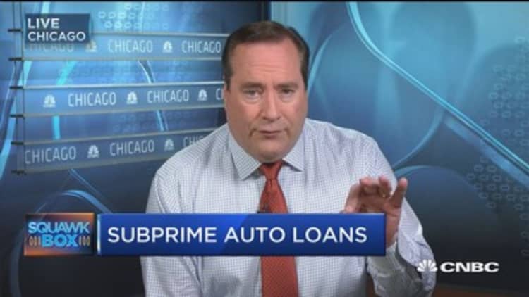 Big drop in subprime auto loans: Experian