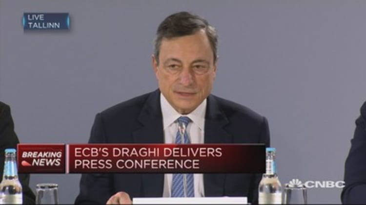 Risks to growth outlook 'broadly balanced': ECB's Draghi