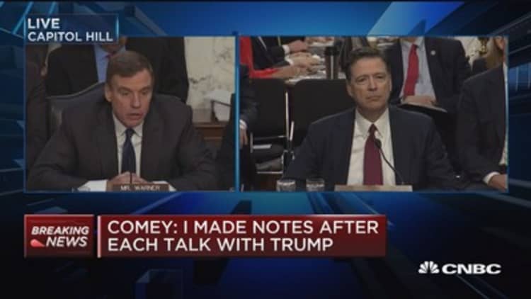 Comey: Made notes after meetings because of concern Trump would lie