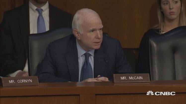 John McCain at Senate hearing: We're living an 'Orwellian existence'