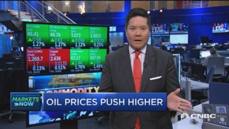 Oil prices push higher