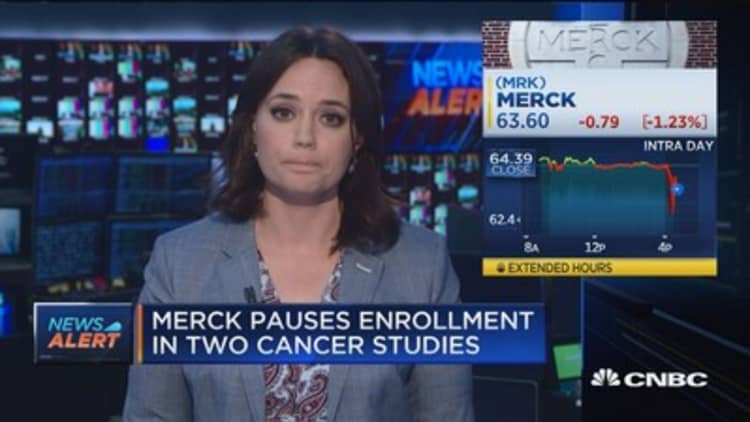 Merck pauses enrollment in two cancer studies