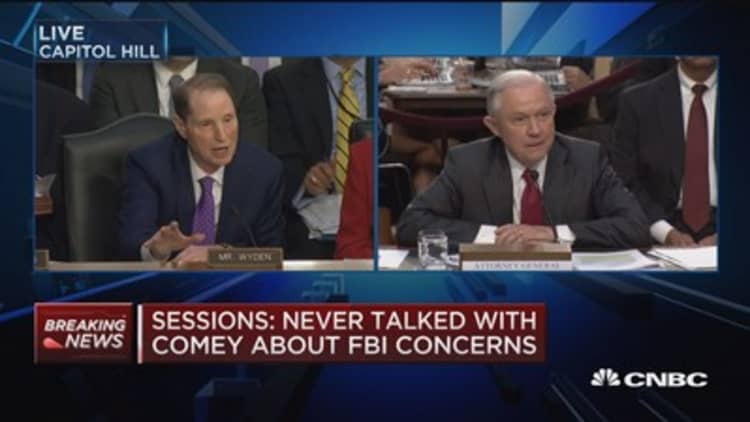 Jeff Sessions and Sen. Ron Wyden get into heated exchange
