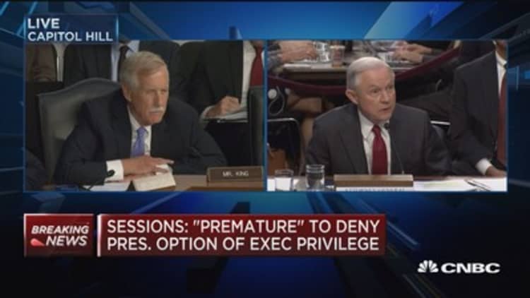 Jeff Sessions says he never received classified briefing on Russian election interference 