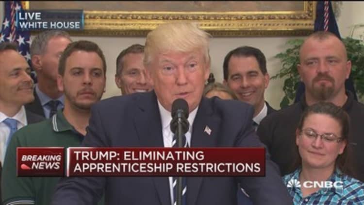 Trump: Apprenticeships teach Americans the skills to operate incredible machines
