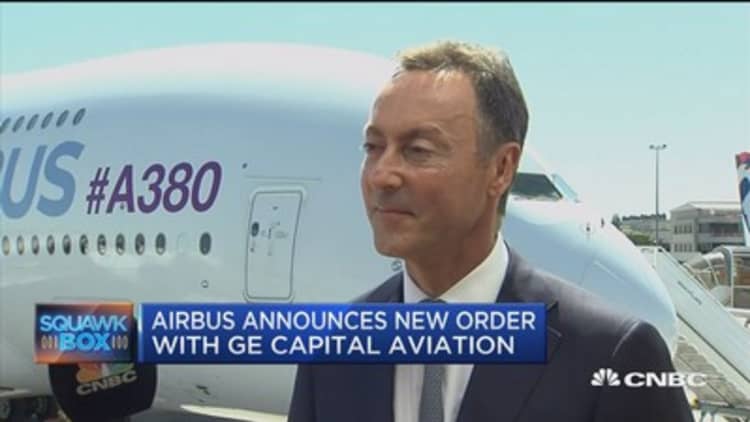 Airbus CEO announces new order with GE Capital Aviation