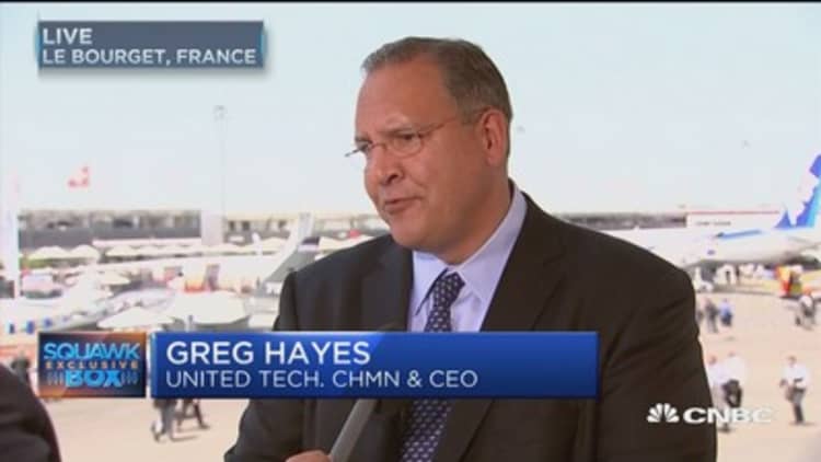UTX CEO: Military orders great for business