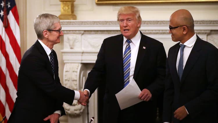 Trump tells tech CEOs: We're working hard on immigration