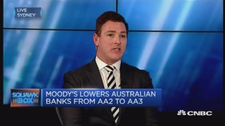 Moody's downgrades Australian banks 