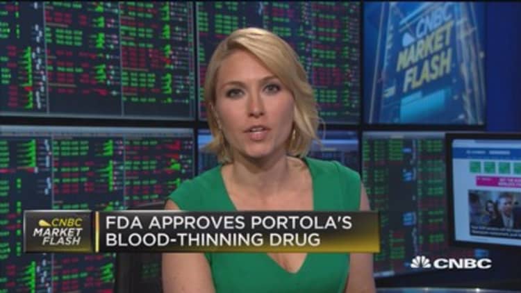 FDA approves Portola's blood-thinning drug