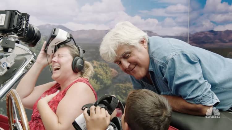 The only thing better than Jay Leno in virtual reality is Jay Leno in … reality.
