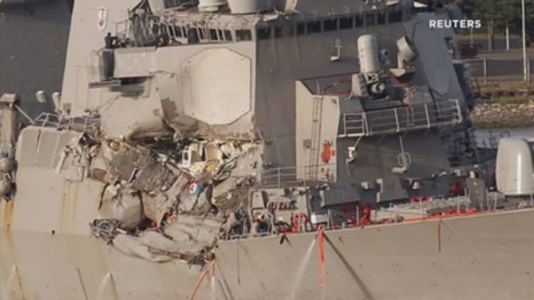US warship stayed on deadly collision course despite warning: Container ship captain