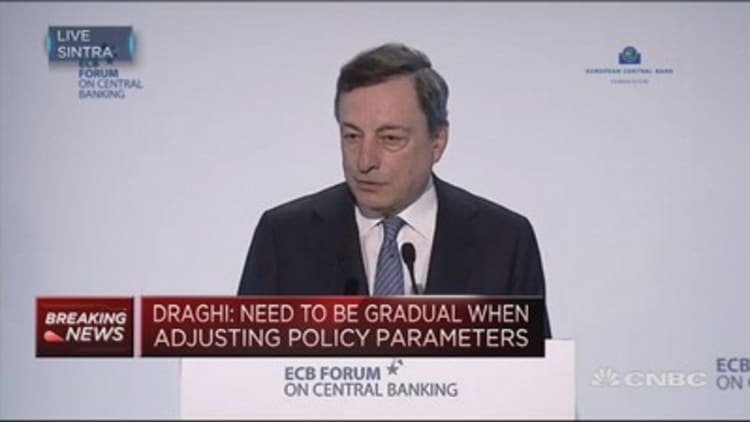 Euro area has enjoyed 16 straight quarters of growth: ECB's Draghi