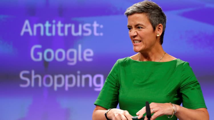 Google gave 'illegal advantage' to its own shopping site, says European Commissioner Vestager