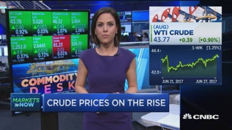Crude prices on the rise