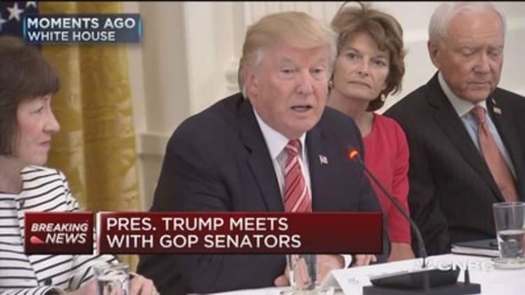 GOP Senators meet with Trump at White House
