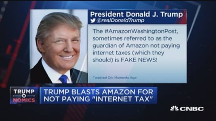 Trump: Amazon should be paying internet tax