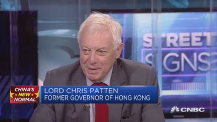 Future of Hong Kong's democracy a test case for China's influence: Chris Patten