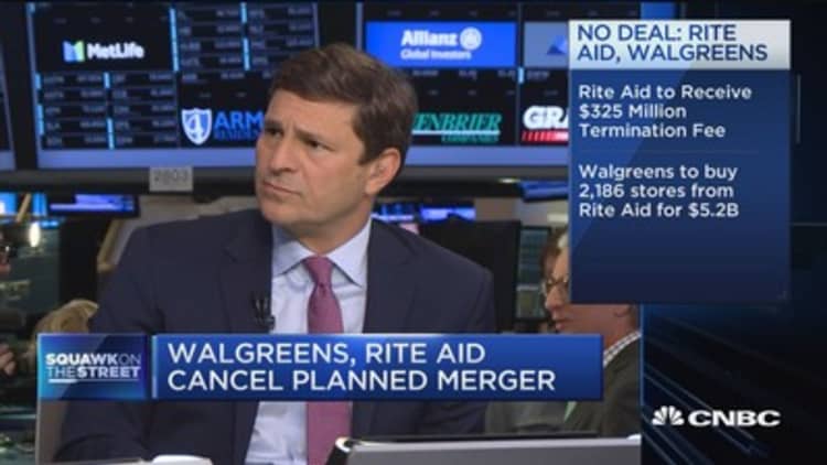 Failed Walgreen's merger sends Rite Aid shares down